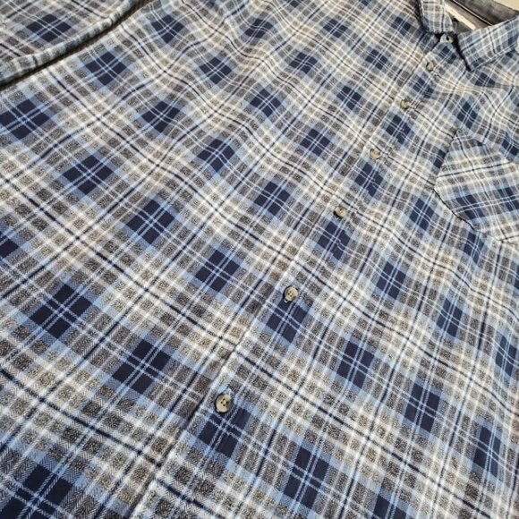 Thread & Cloth Flannel Shirt Women's XXL Blue Long Sleeve Button Down EUC - Picture 4 of 14